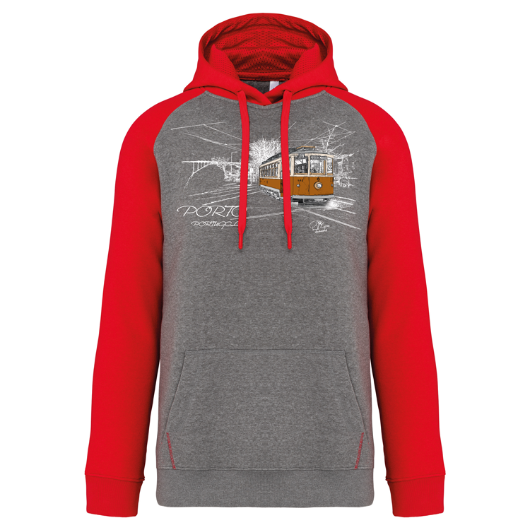 Sweatshirt Bicolor com capuz Carmo