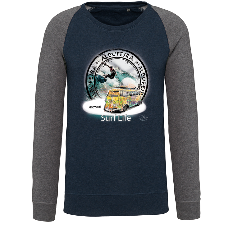 Sweatshirt Bicolor sem capuz Surf Life Albufeira