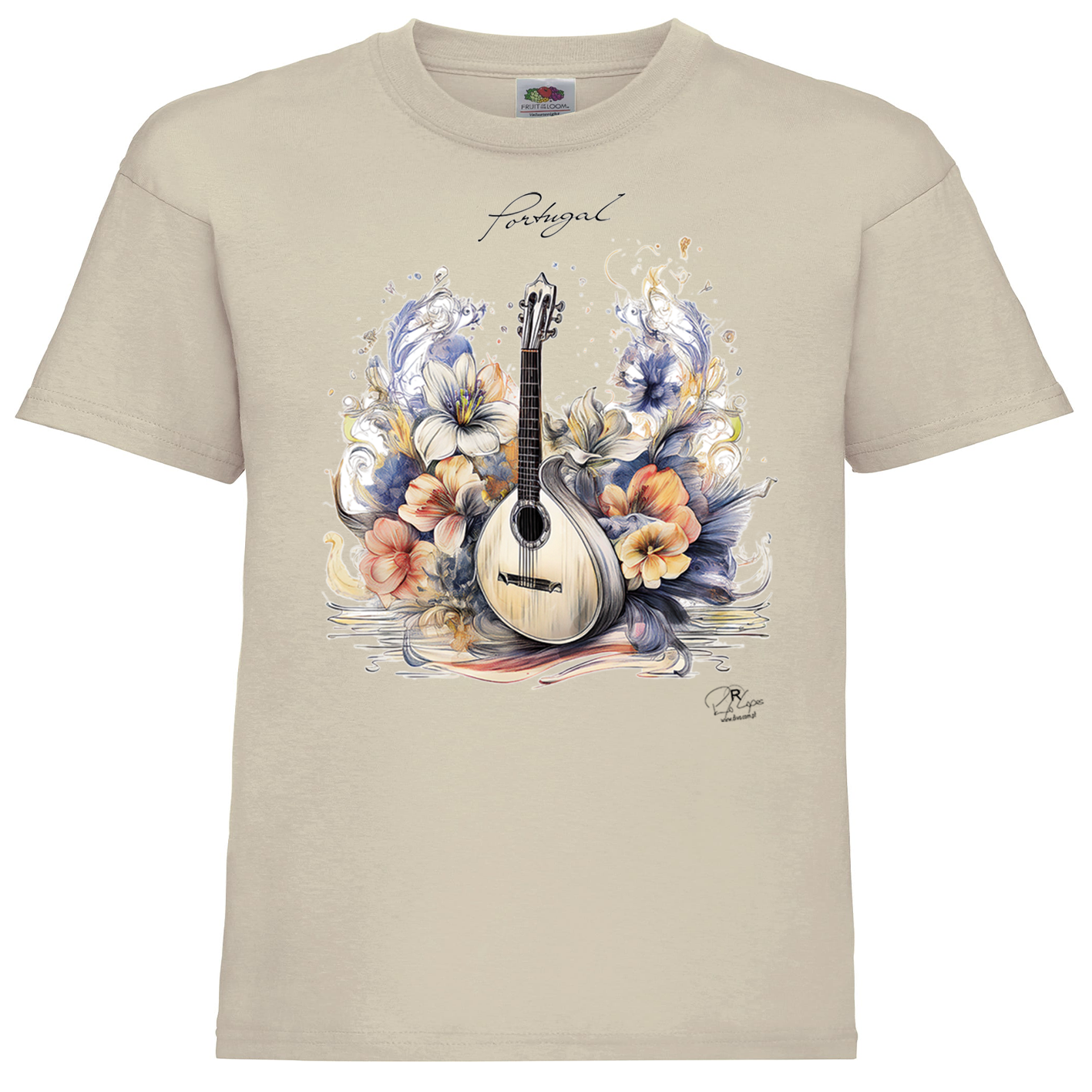 T-shirt Fruit of the Loom Kids Guitarra Portuguesa
