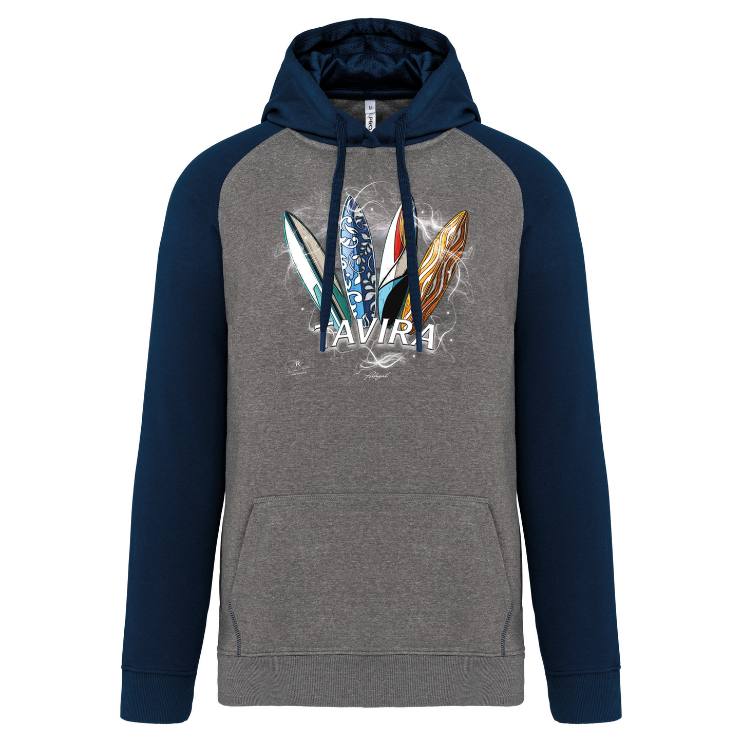 Sweatshirt Bicolor com capuz Surfboards Tavira