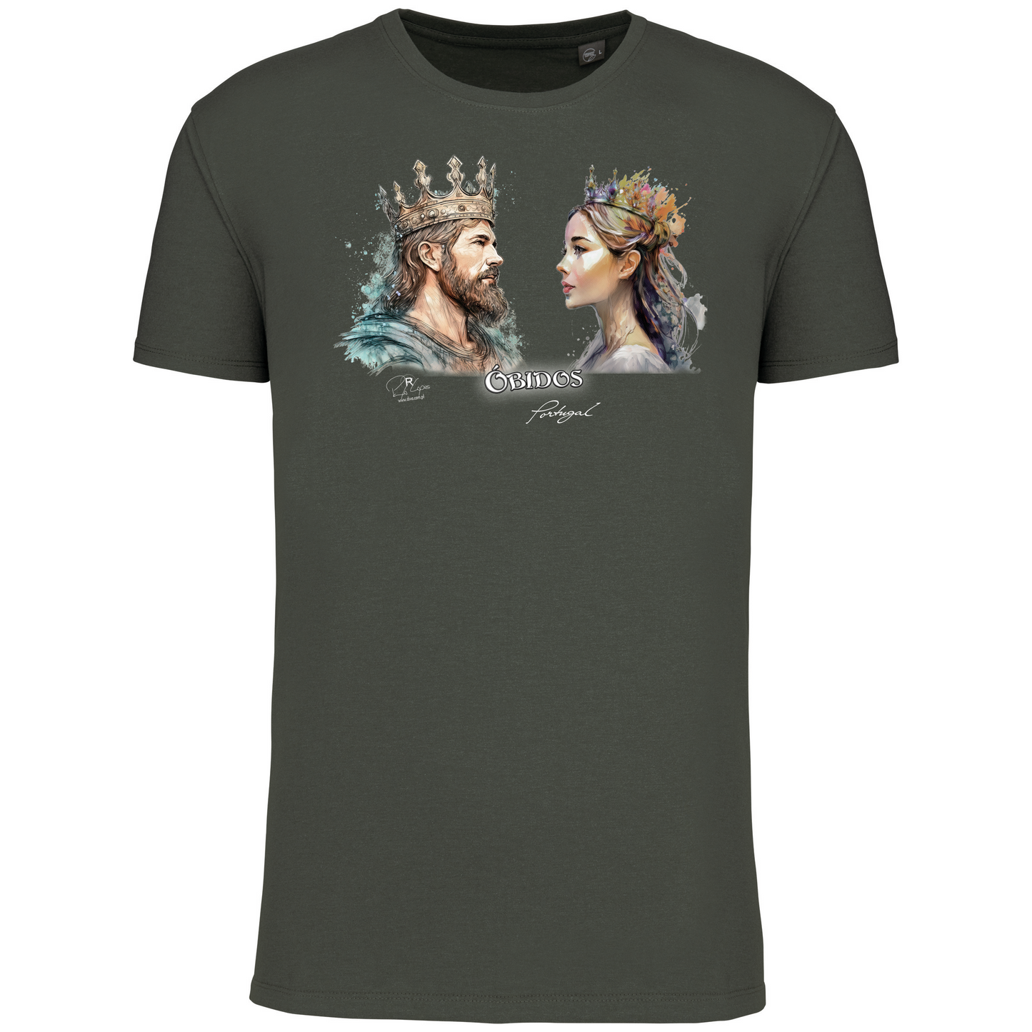 T-Shirt Algodão Biológico King and Queen Óbidos