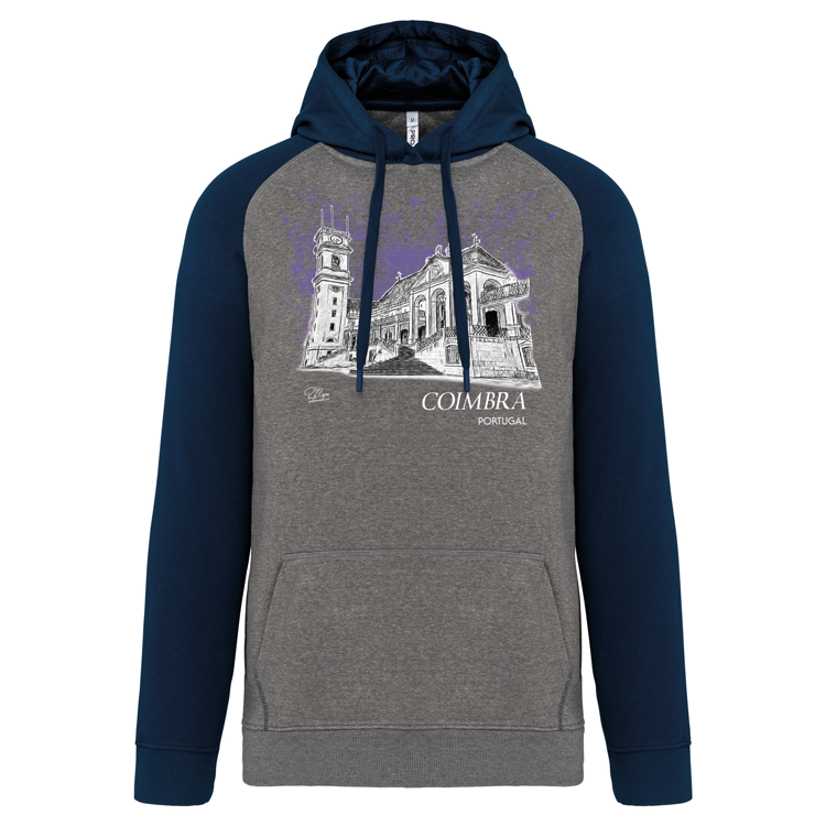 Sweatshirt Bicolor com capuz Universidade Coimbra