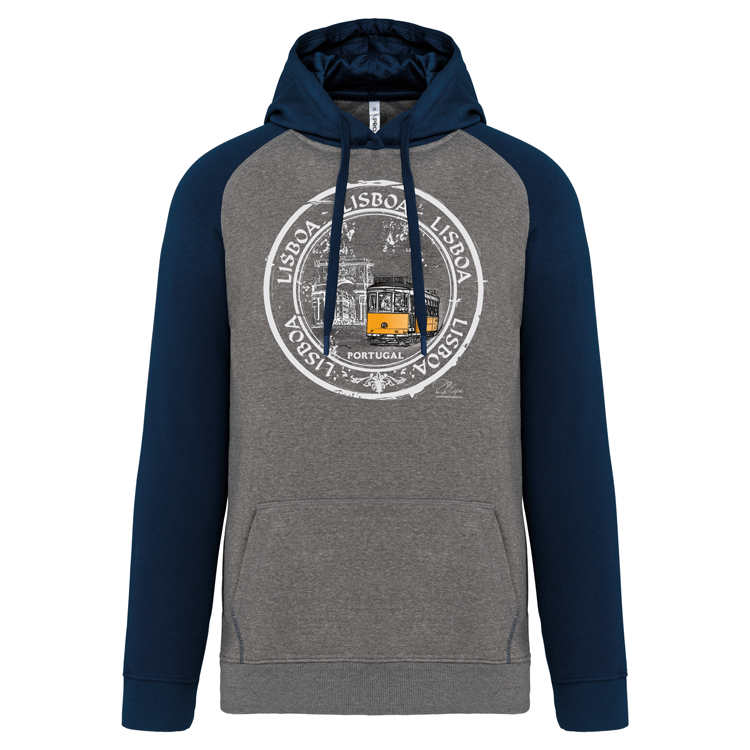 Sweatshirt Bicolor com capuz Selo 1