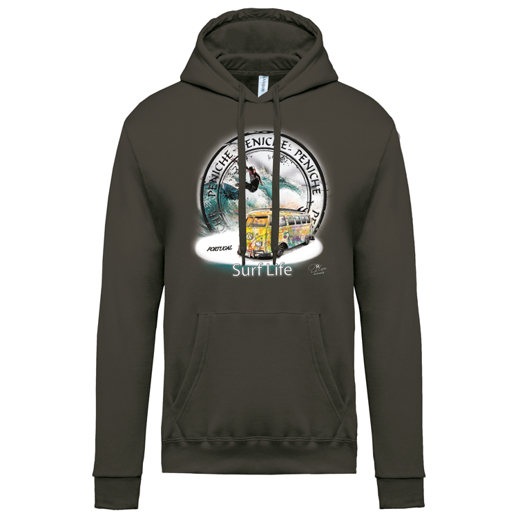 Sweatshirt Kariban com Capuz Surf Life Peniche
