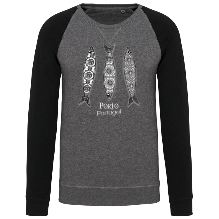 Sweatshirt Bicolor sem capuz 3 Sardinhas Porto
