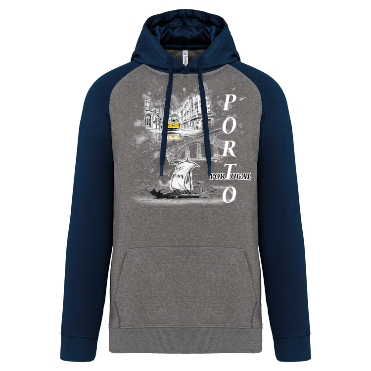 Sweatshirt Bicolor com capuz Espelho 2  Porto