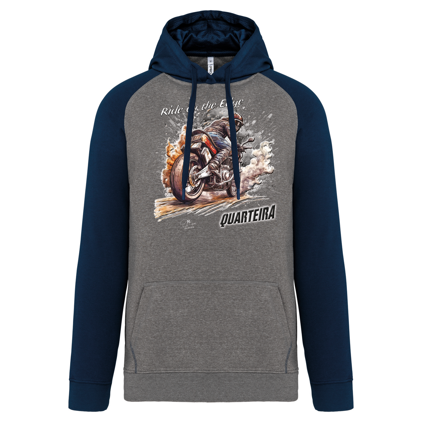 Sweatshirt Bicolor com capuz Ride on the Edge Quarteira