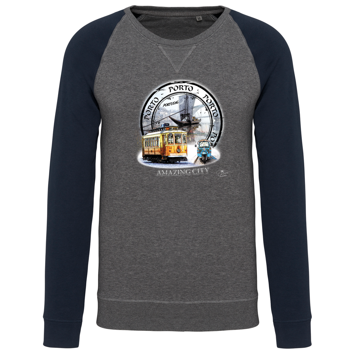 Sweatshirt Bicolor sem capuz Amazing City Porto