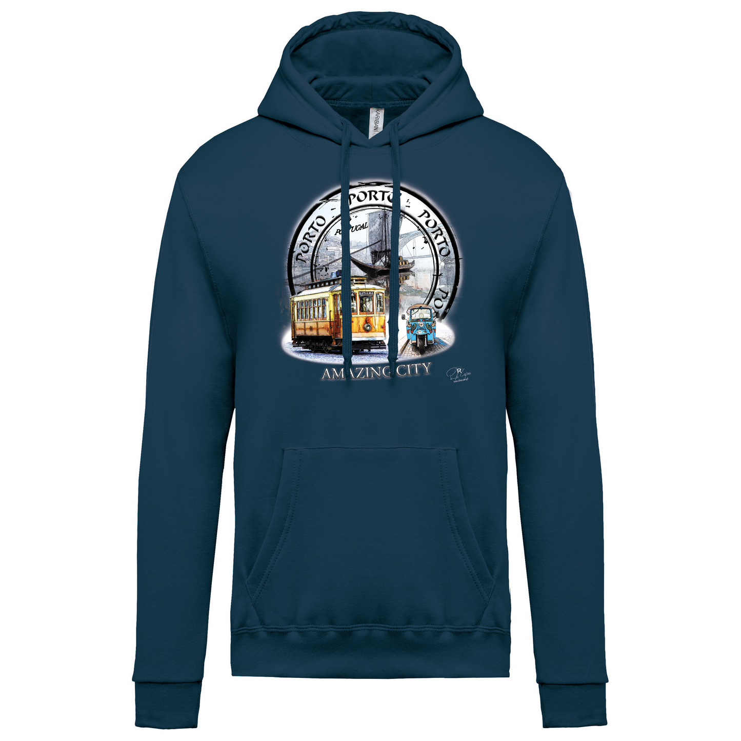 Sweatshirt Kariban com Capuz Amazing City Porto