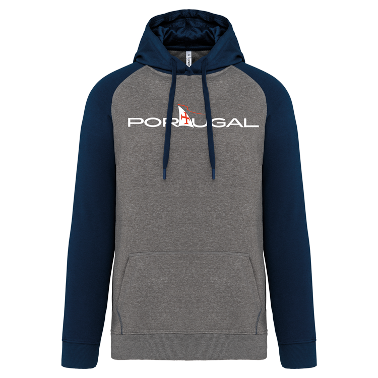 Sweatshirt Bicolor com capuz Vela