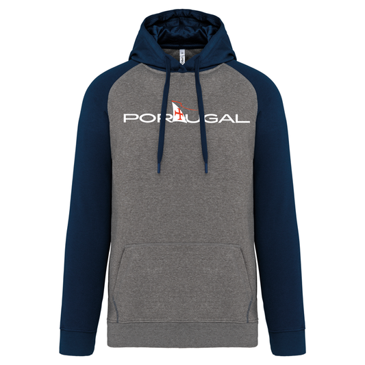 Sweatshirt Bicolor com capuz Vela