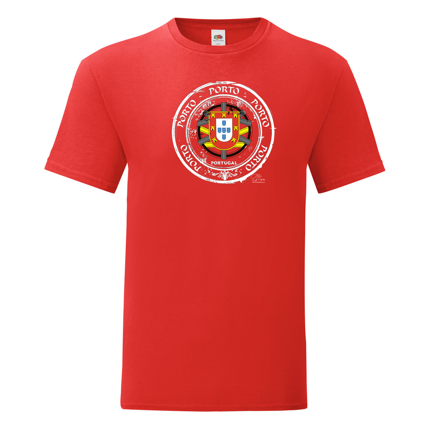 T-shirt Fruit of the Loom, Iconic, 150g, Selo Escudo Porto