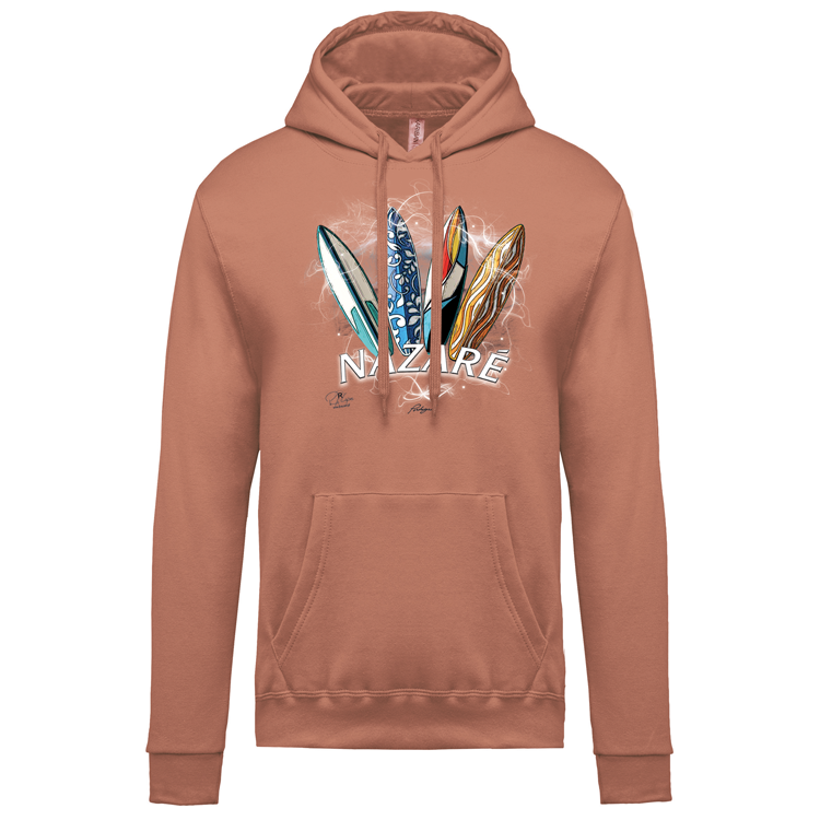 Sweatshirt Kariban com Capuz Surfboards Nazaré
