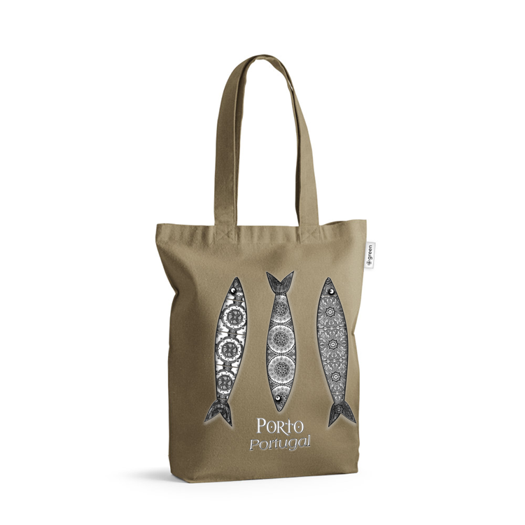Sacos de Algodão Ecológico 220g 3 Sardinhas Porto