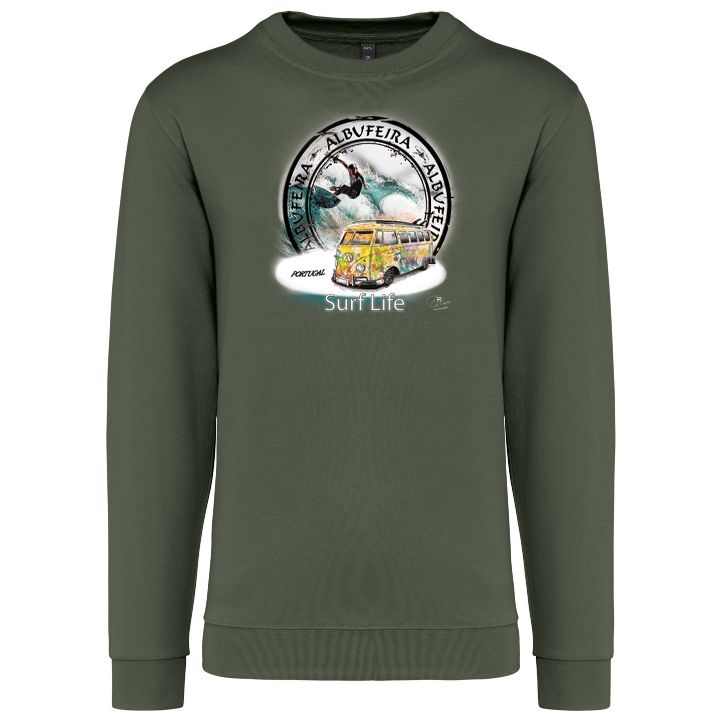 Sweatshirt Kariban sem Capuz Surf Life Albufeira