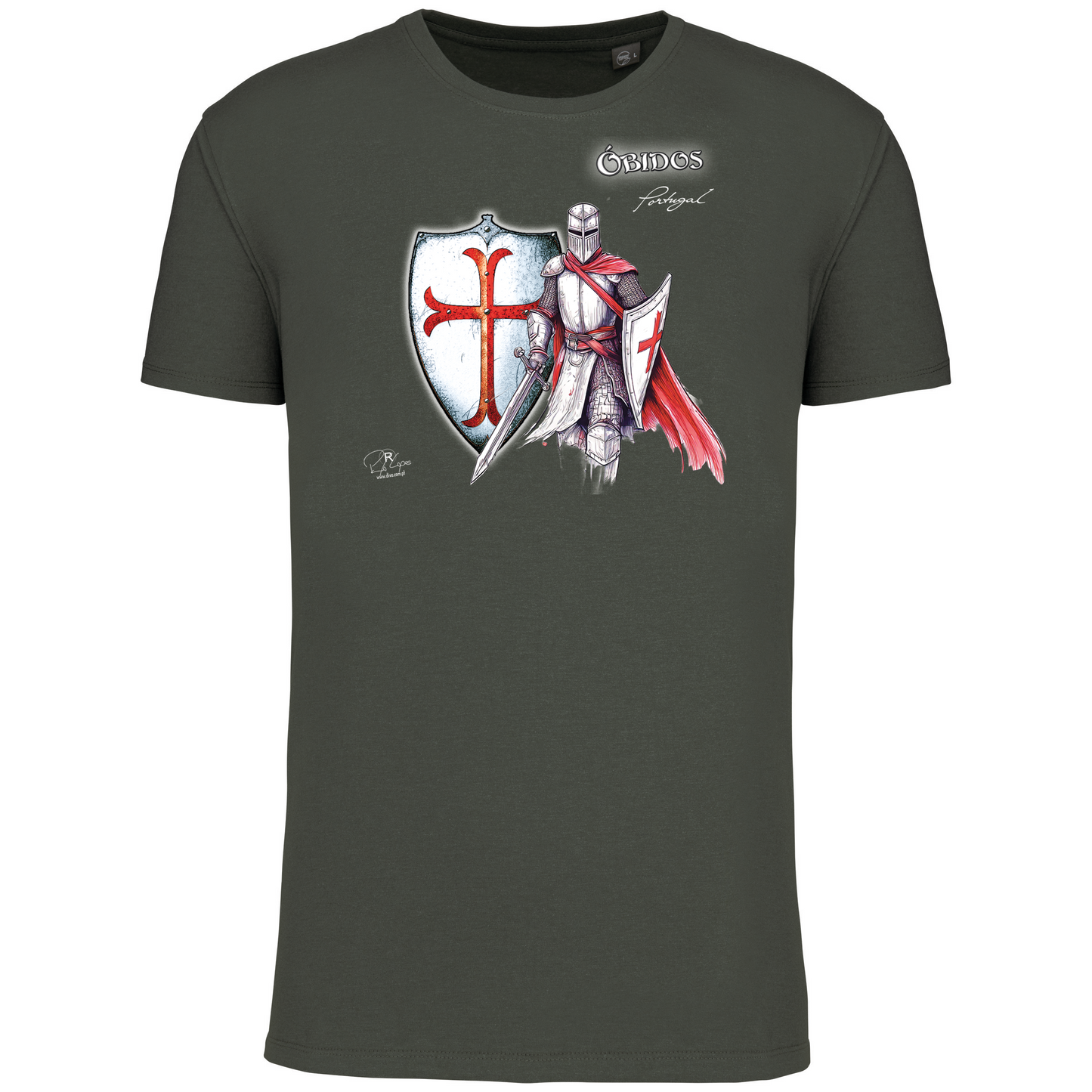 T-Shirt Algodão Biológico Templário Óbidos
