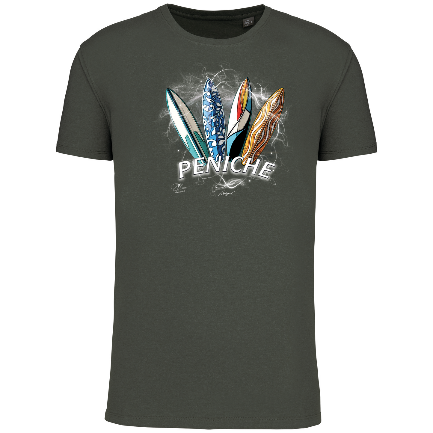 T-Shirt Algodão Biológico Surfboards Peniche