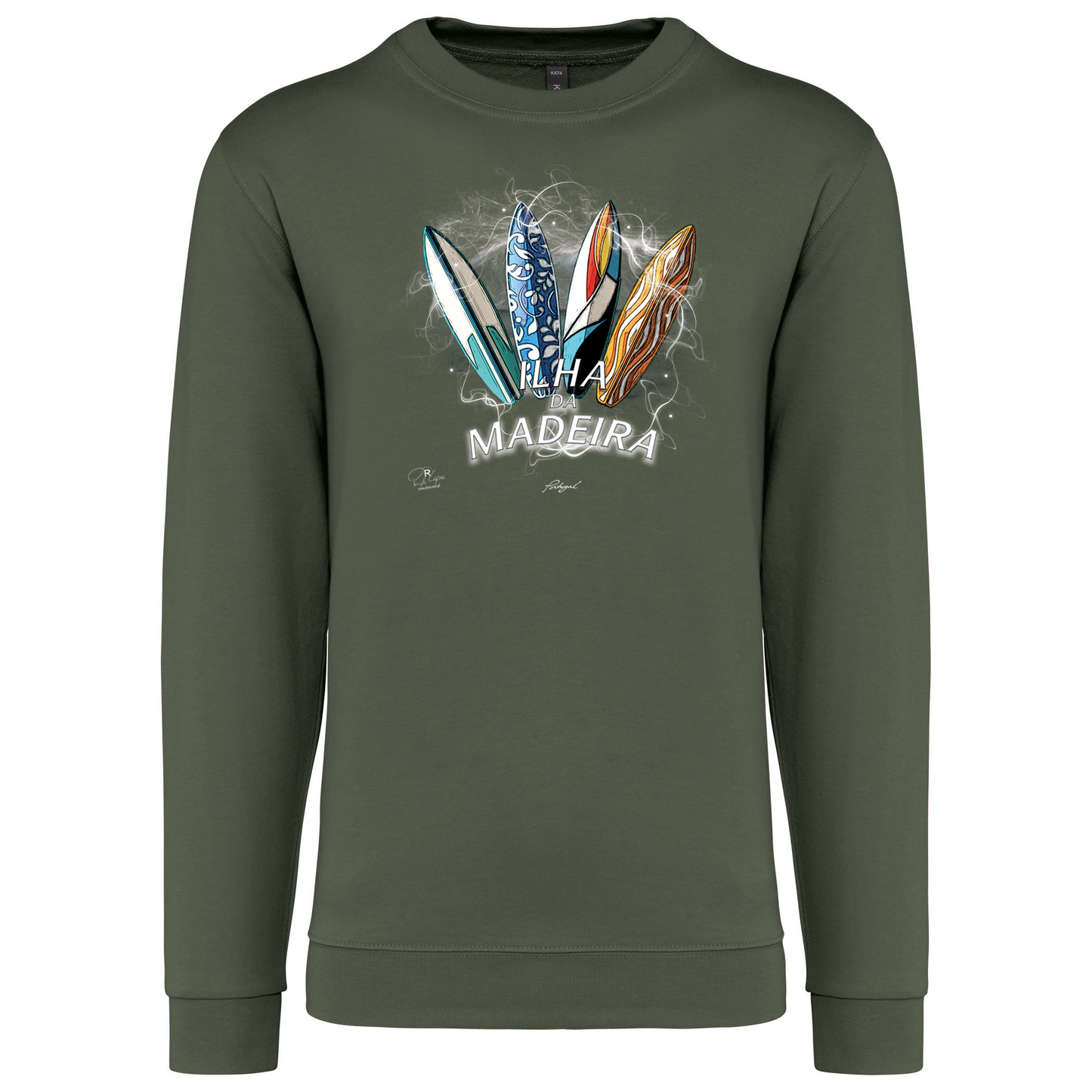 Sweatshirt Kariban sem Capuz Surfboards Ilha da Madeira
