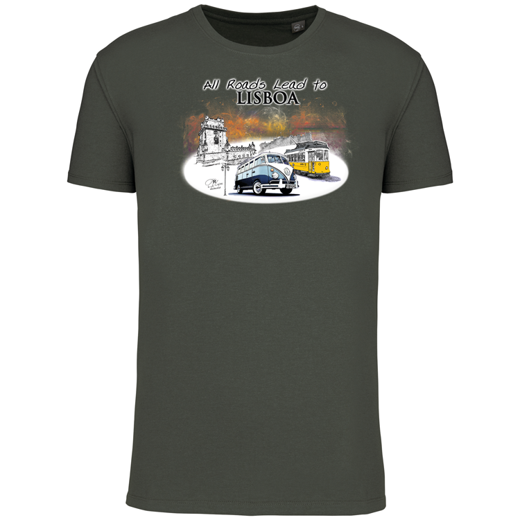 T-Shirt Algodão Biológico All Roads Lead to Lisboa