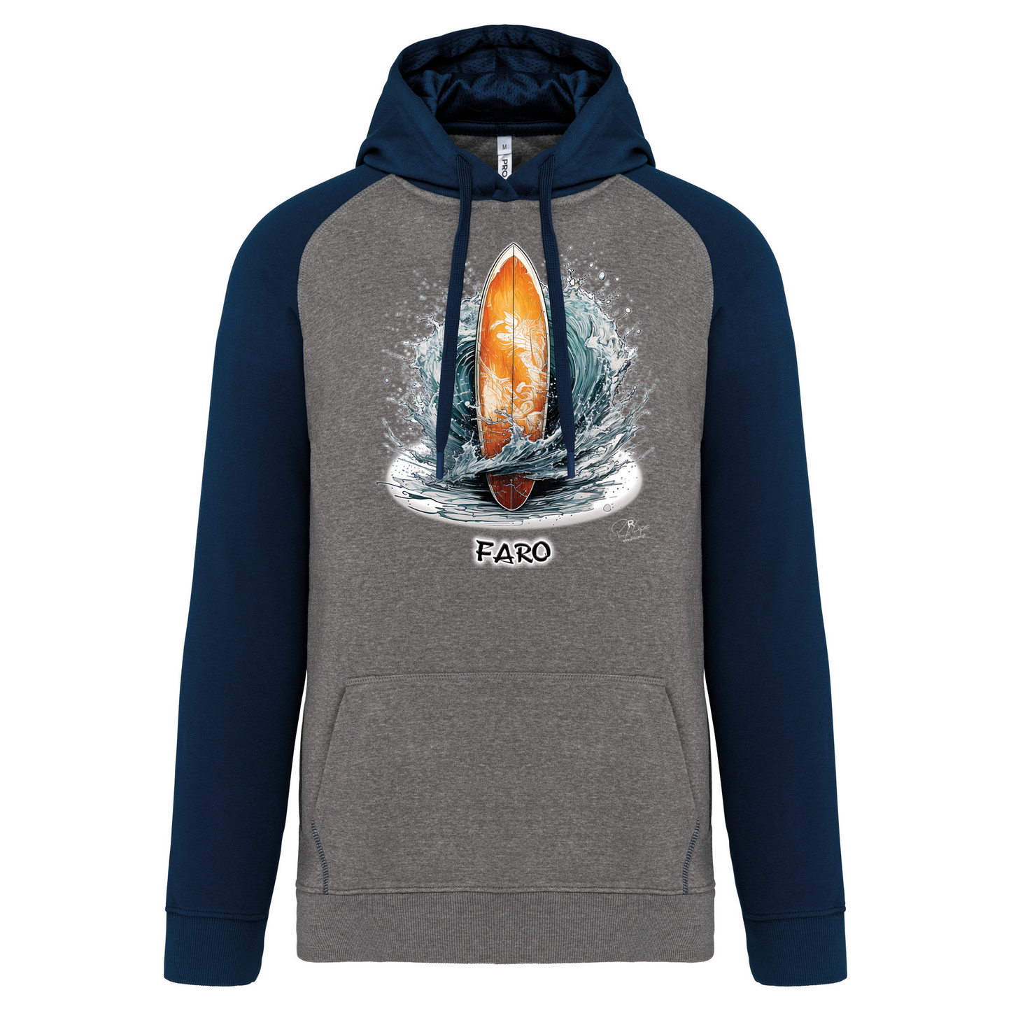 Sweatshirt Bicolor com capuz Prancha Faro