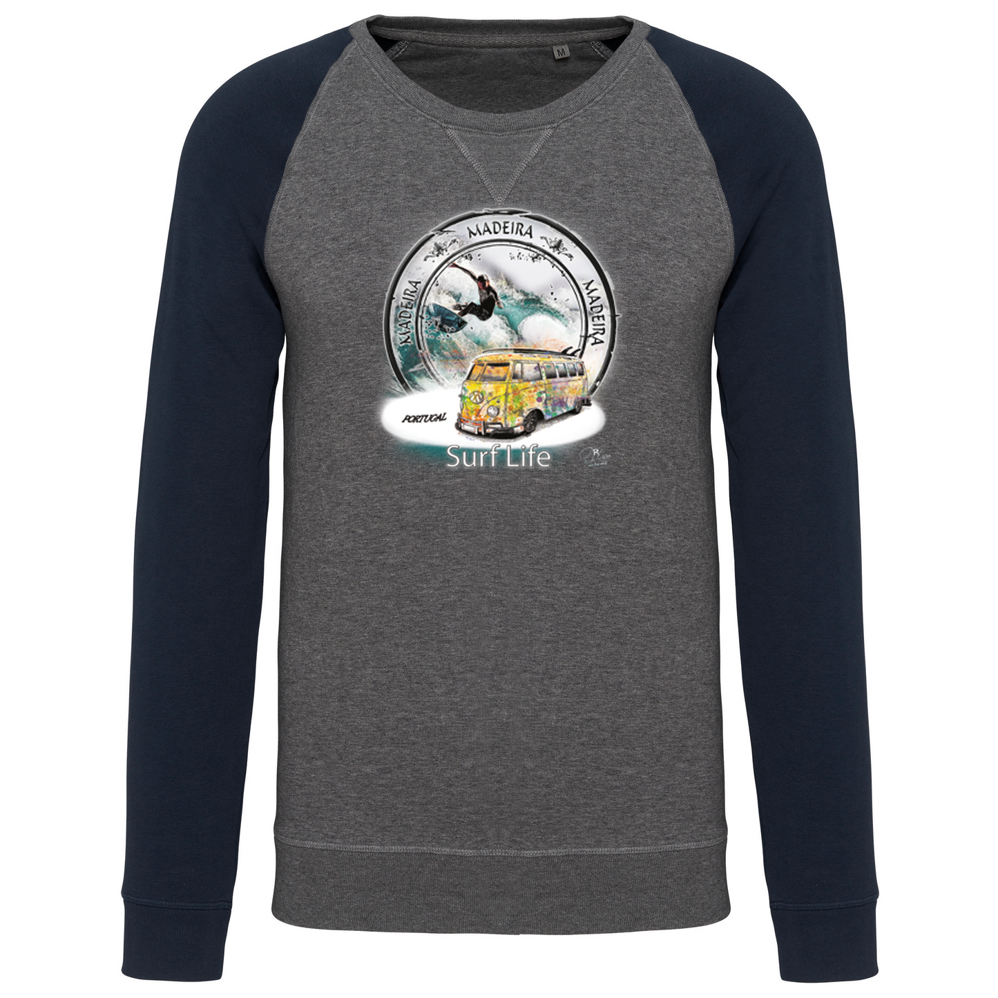 Sweatshirt Bicolor sem capuz Surf Life Ilha da Madeira