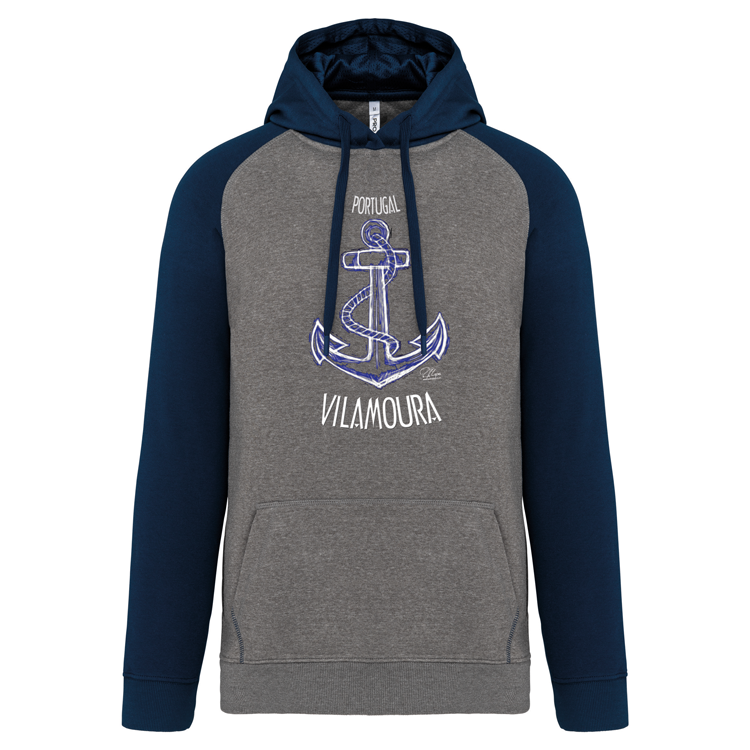 Sweatshirt Bicolor com capuz Âncora Vilamoura