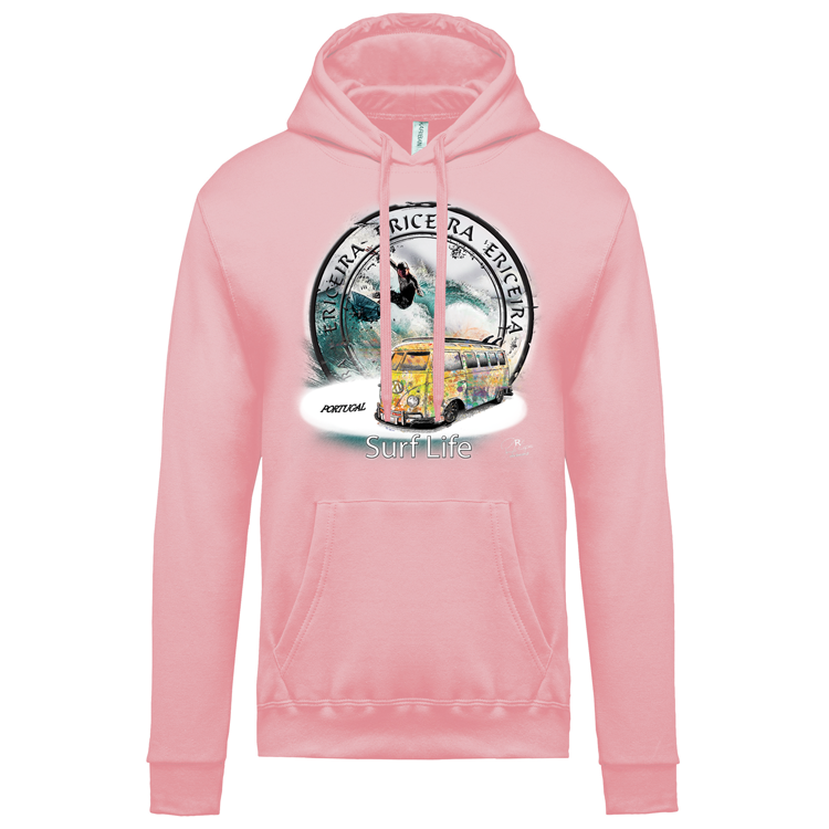 Sweatshirt Kariban com Capuz Surf Life Ericeira