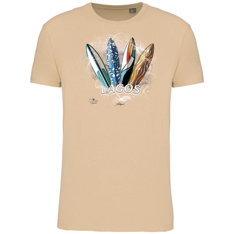 T-Shirt Algodão Biológico Surfboards Lagos