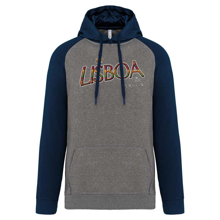 Sweatshirt Bicolor com capuz Borboleta Lisboa