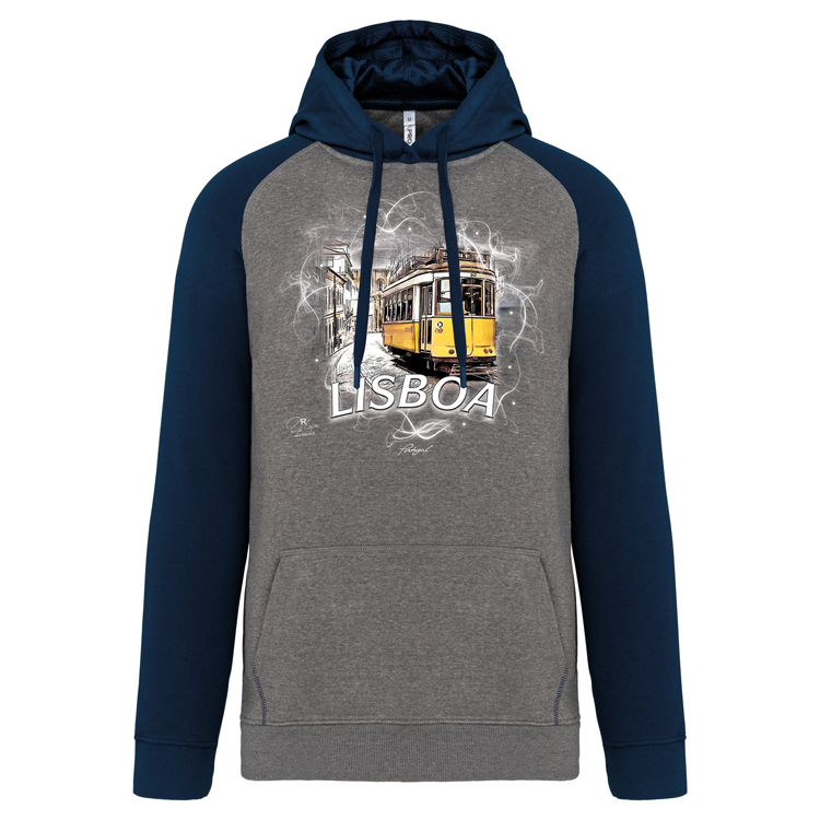 Sweatshirt Bicolor com capuz Carreira 28
