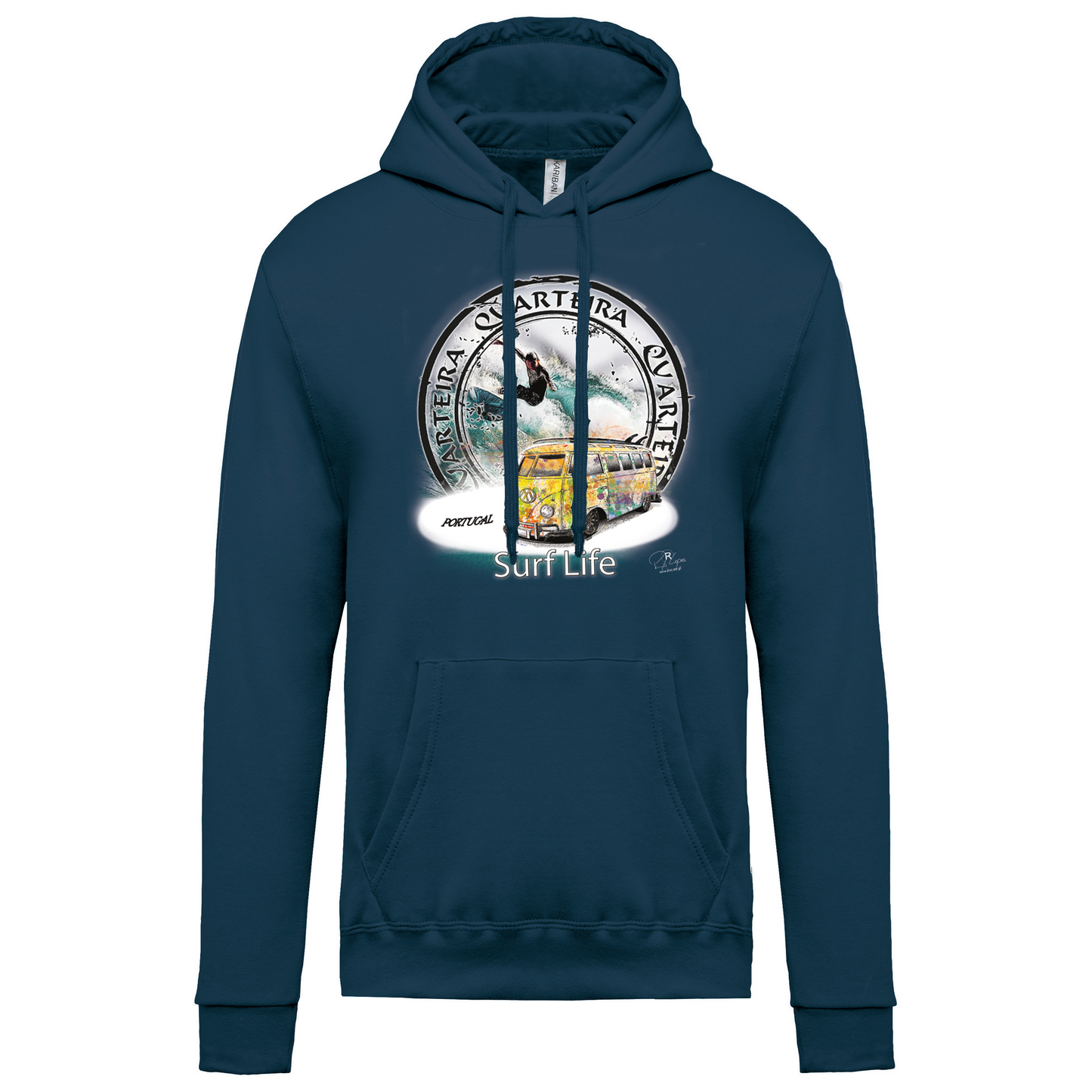 Sweatshirt Kariban com Capuz Surf Life Quarteira