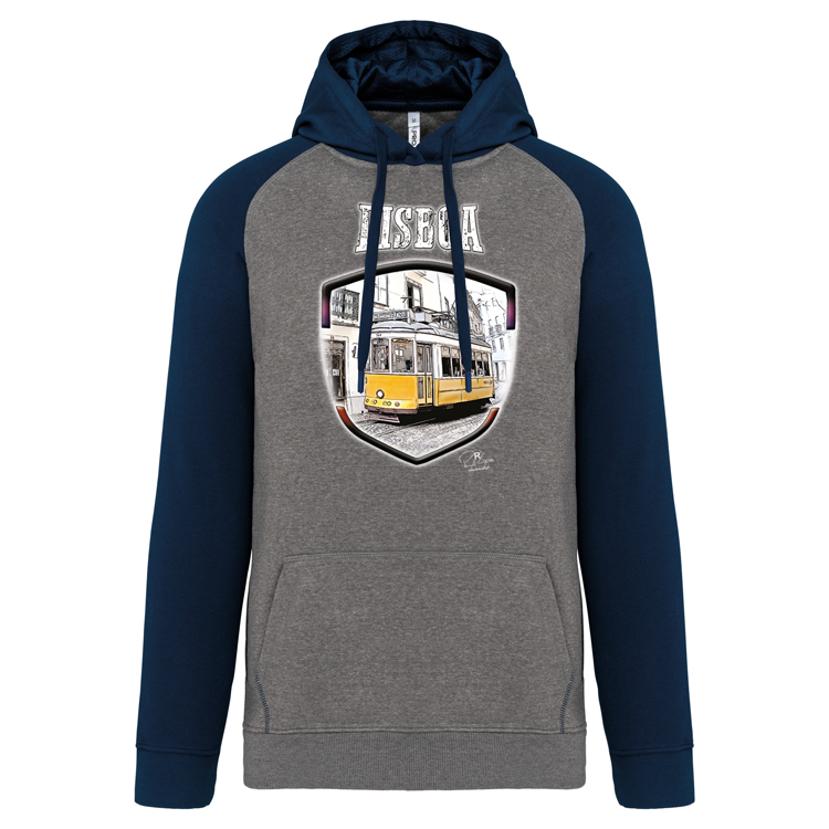 Sweatshirt Bicolor com capuz Lisbon Shield