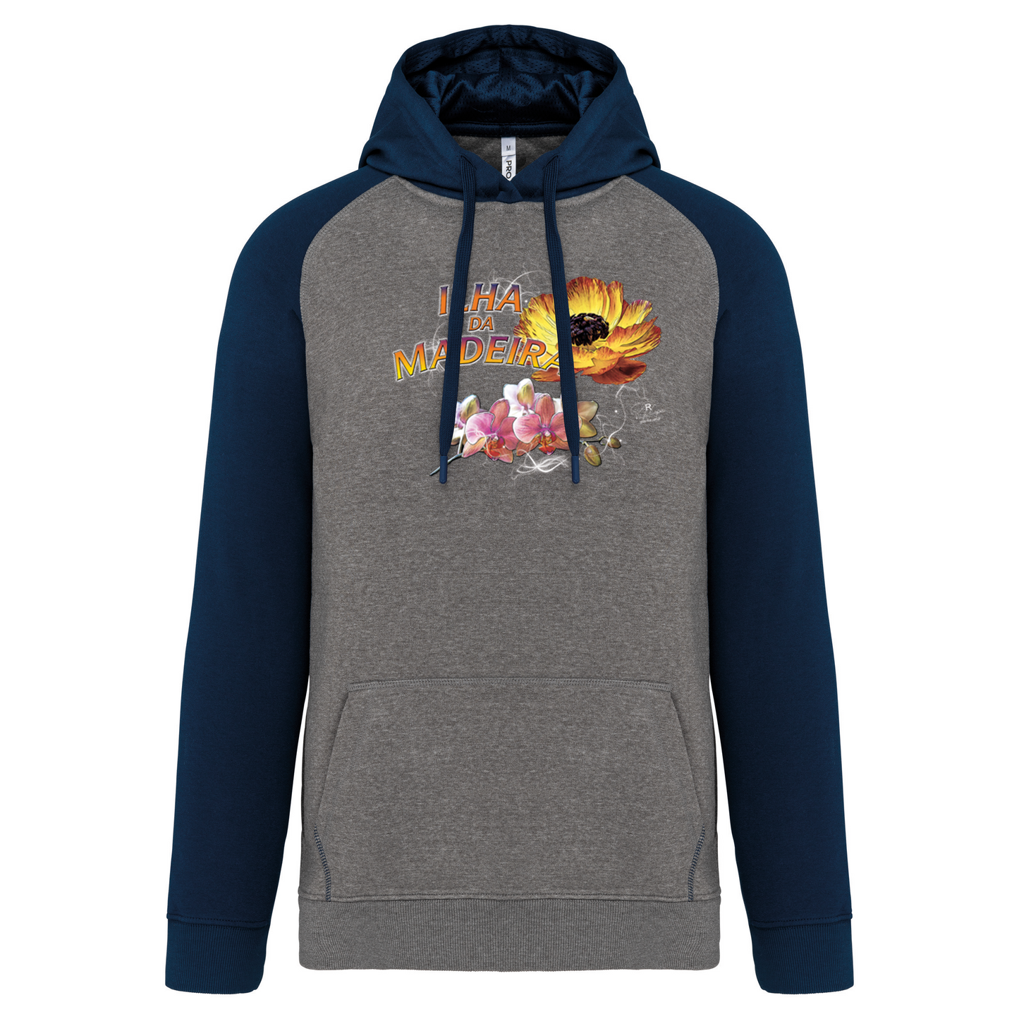 Sweatshirt Bicolor com capuz Madeira Flowers