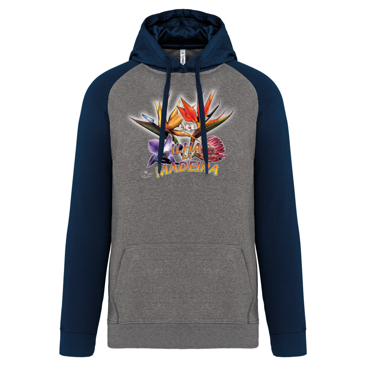 Sweatshirt Bicolor com capuz Estrelícias