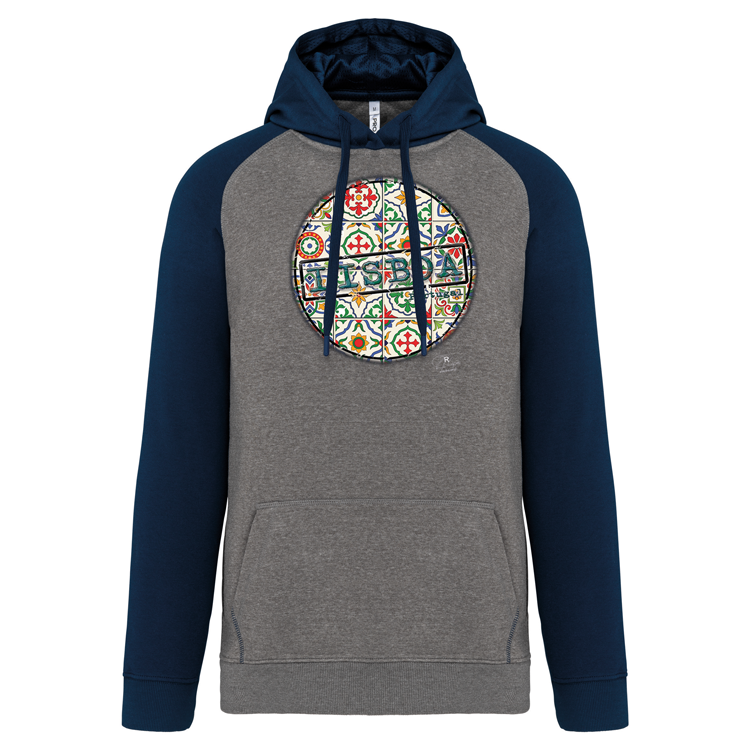 Sweatshirt Bicolor com capuz Pin Lisboa