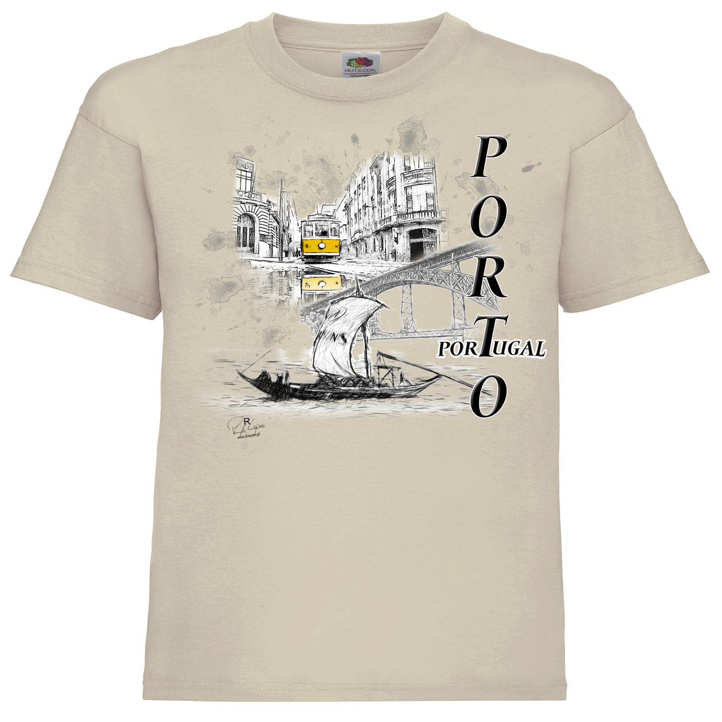 T-shirt Fruit of the Loom Kids Espelho 2