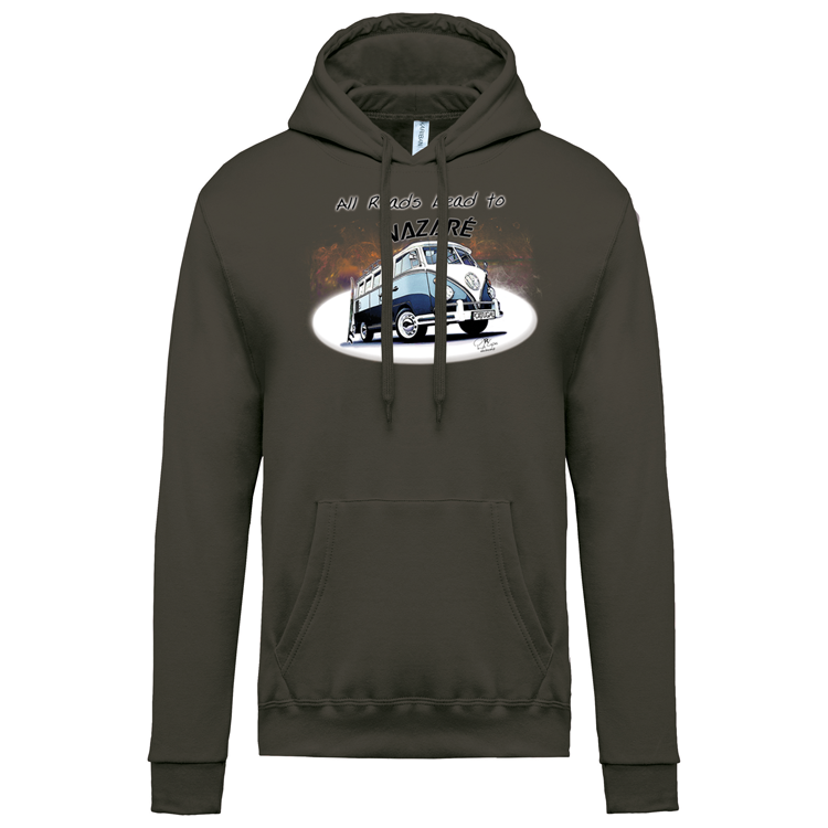 Sweatshirt Kariban com Capuz All Roads Lead to Nazaré
