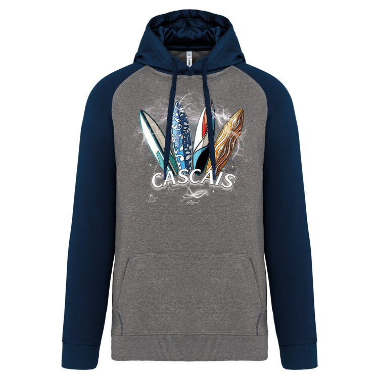 Sweatshirt Bicolor com capuz Surfboards Cascais