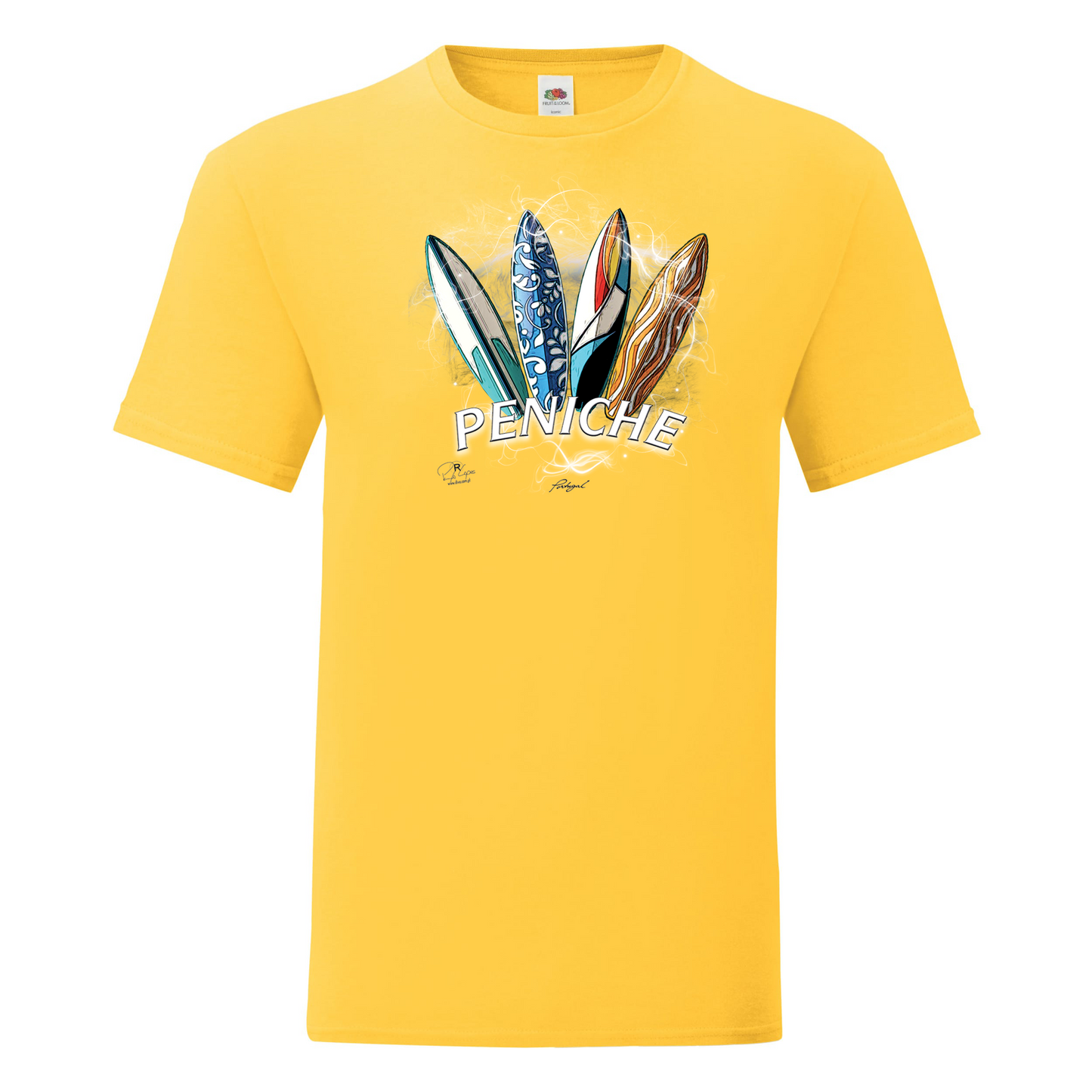 T-shirt Fruit of the Loom, Iconic, 150g, Surfboards Peniche