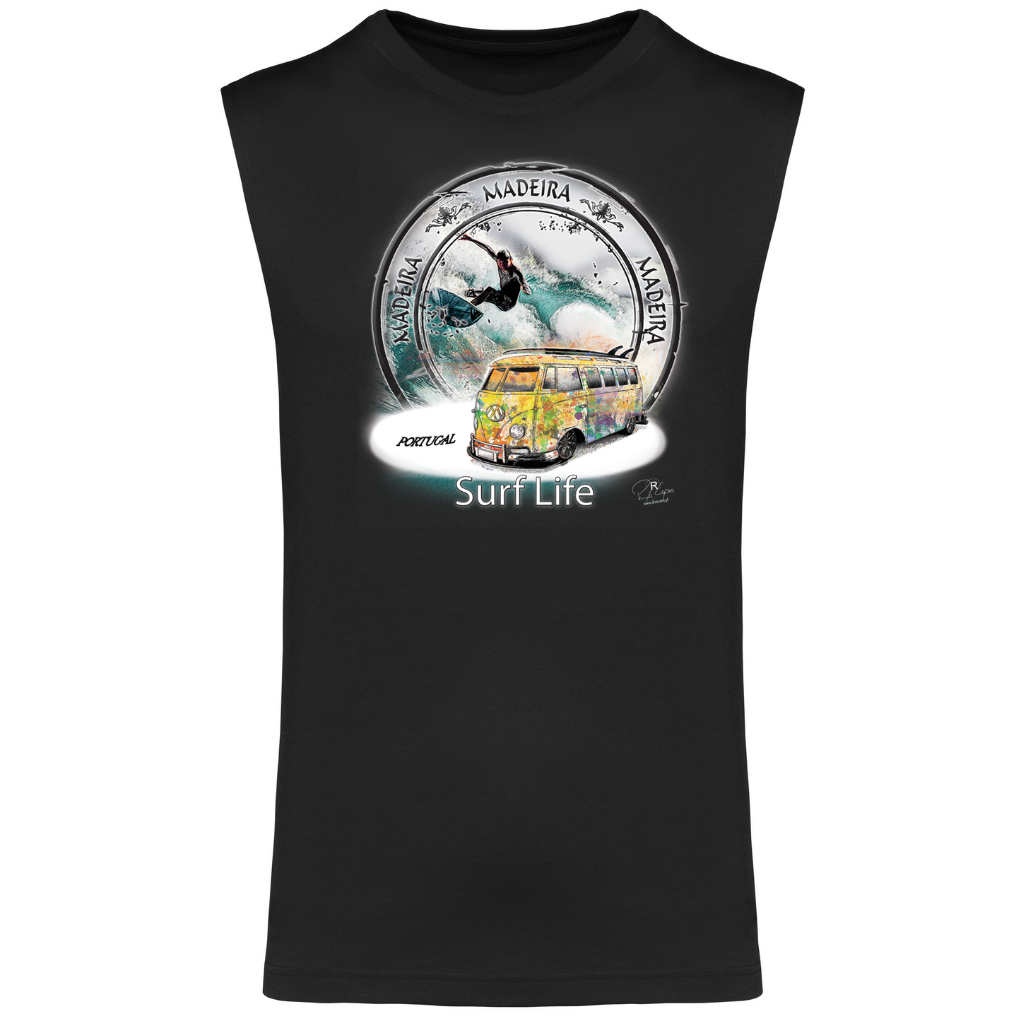T-shirt Alças Surf Life Madeira