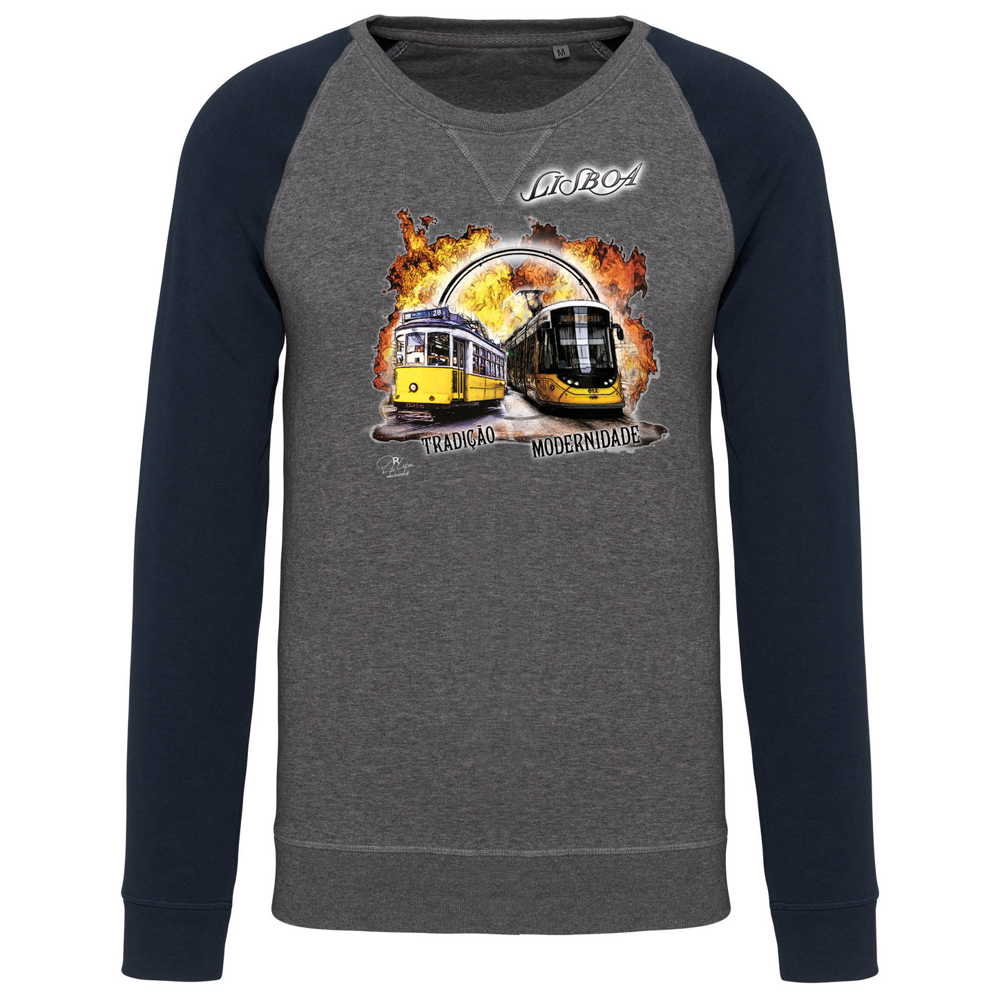 Sweatshirt Bicolor sem capuz Tradição e Modernidade