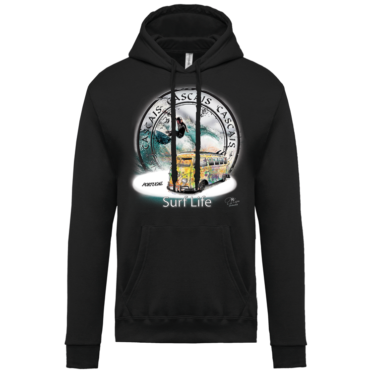 Sweatshirt Kariban com Capuz Surf Life Cascais