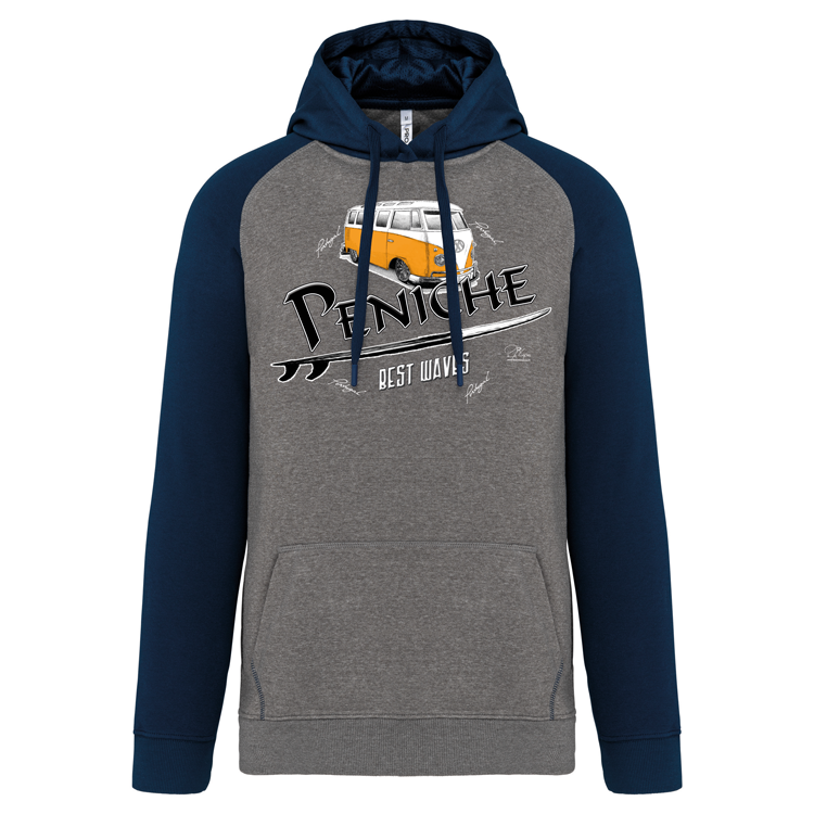 Sweatshirt Bicolor com capuz Pão de Forma Peniche