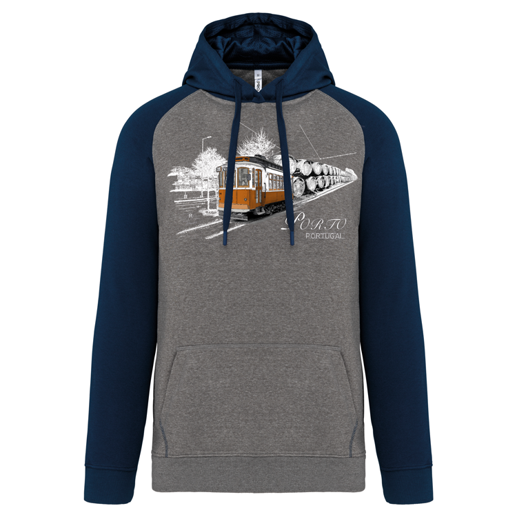 Sweatshirt Bicolor com capuz Pipas