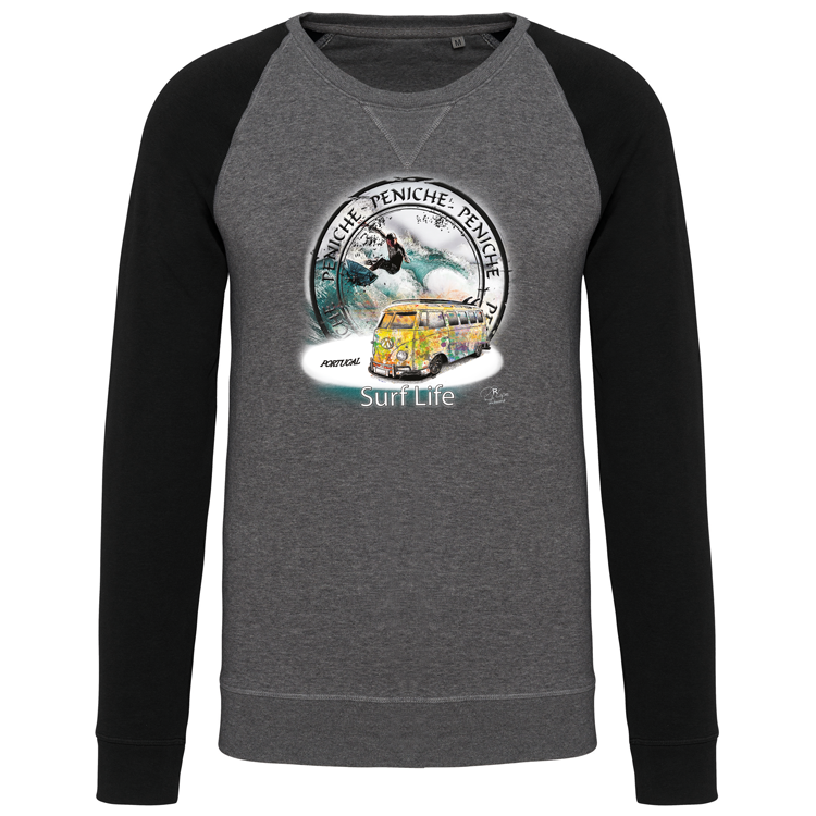 Sweatshirt Bicolor sem capuz Surf Life Peniche