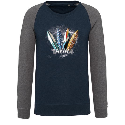 Sweatshirt Bicolor sem capuz Surfboards Tavira