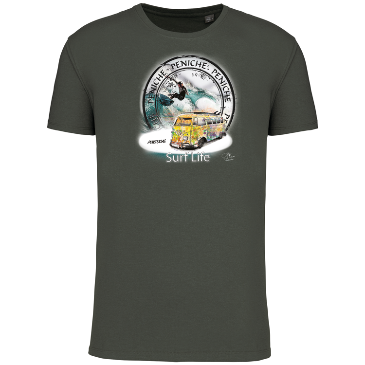 T-Shirt Algodão Biológico Surf Life Peniche