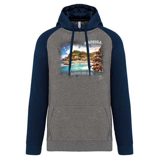 Sweatshirt Bicolor com capuz Ponta do Sol