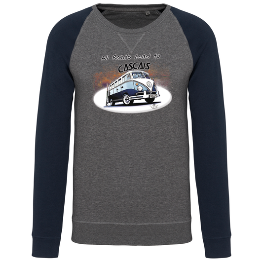 Sweatshirt Bicolor sem capuz All Roads Lead to Cascais