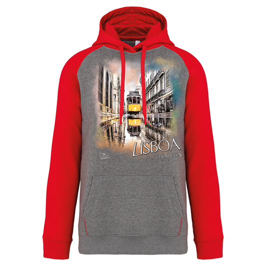 Sweatshirt Bicolor com capuz Espelho Lx